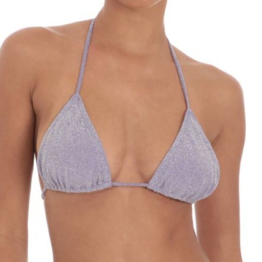NWT Wild Fable Silver Bikini Top Medium